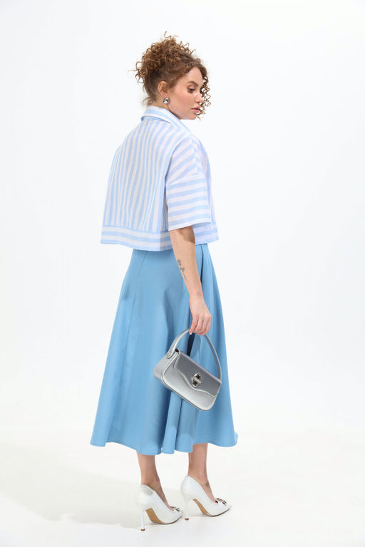 Рубашка NIKVA н959-1 бело-голубые полосы фото 6