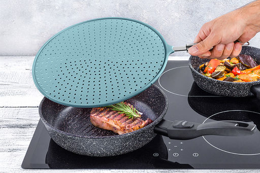 Антиразбрызгиватель д/сковороды 48,5*32,8*1,6 см Голубой - Elan gallery фото 13