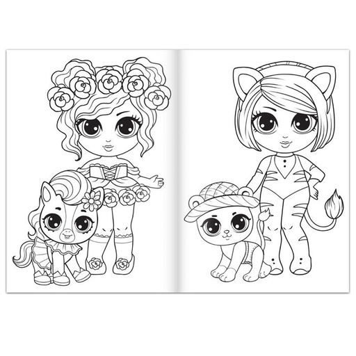 Раскраски для девочек набор Стильные девчонки, 4 шт. по 16 стр., А4