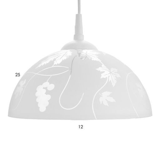 Светильник Колпак "Виноградная лоза" 1 лампа белый E27 40Вт  д.250