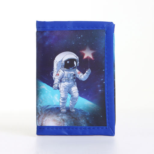 Кошелёк детский «Космос», на липучке, Выбражулька, синий