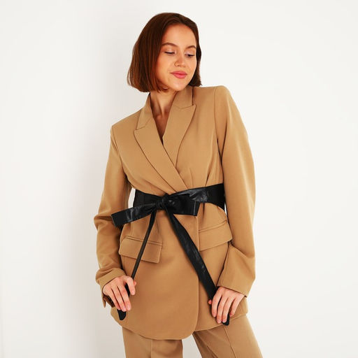 Пояс-кушак, ширина 8.5 см, цвет чёрный - Simaland фото 4