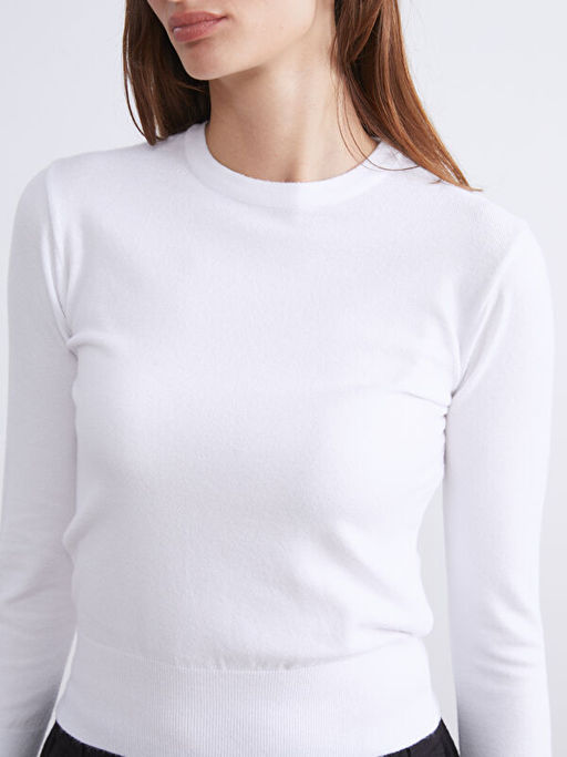 Bisiklet Yaka Kad?n Triko Kazak