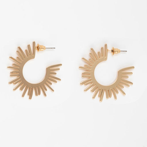 Серьги металл Атмосфера солнце, ярило, цвет золото