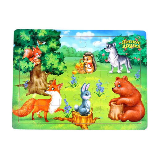 Пазл большой Лесные друзья, 30 элементов - Лесная мастерская фото 6