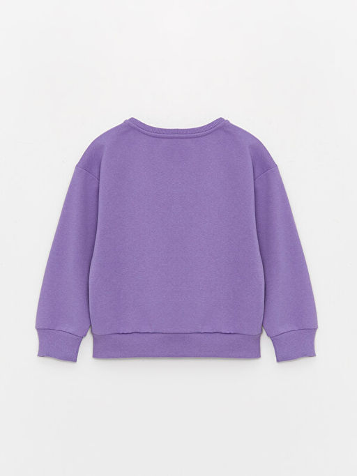 Bisiklet Yaka Bask?l? Uzun Kollu K?z ?ocuk Sweatshirt - Waikiki фото 2