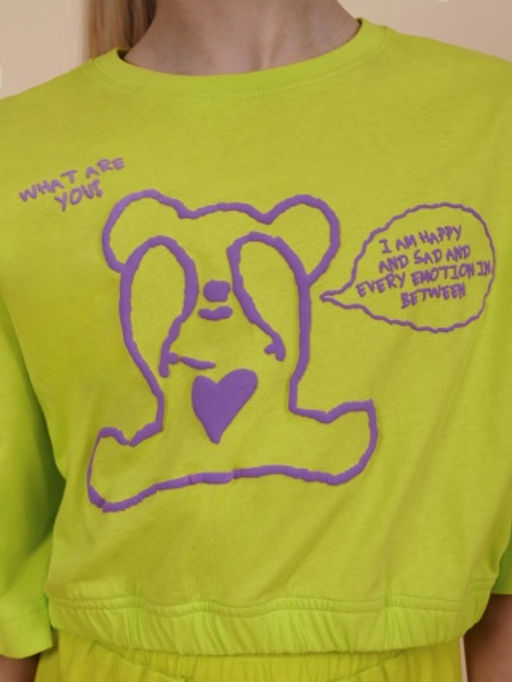 PELICAN, футболка-топ для девочек, Лаймовый фото 3