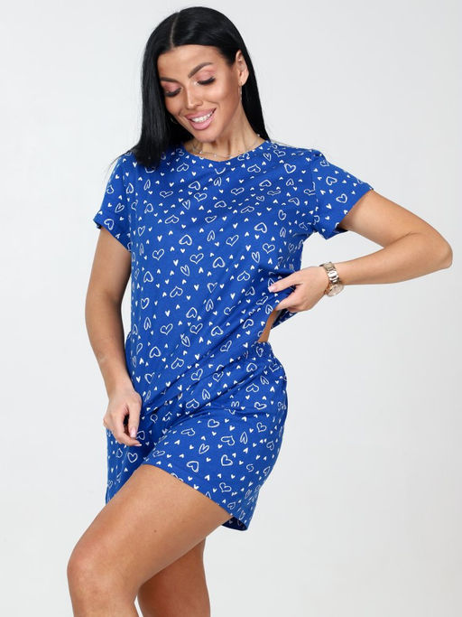 616 ЖЕНСКАЯ ПИЖАМА ТРОЙКА (Василёк (сердечки)) - А-дина фото 4