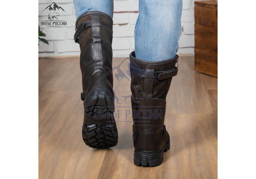 Монголки коричневые с замком, литая подошва,