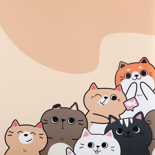 Коврик под миску «Милые котята», 43×28 см