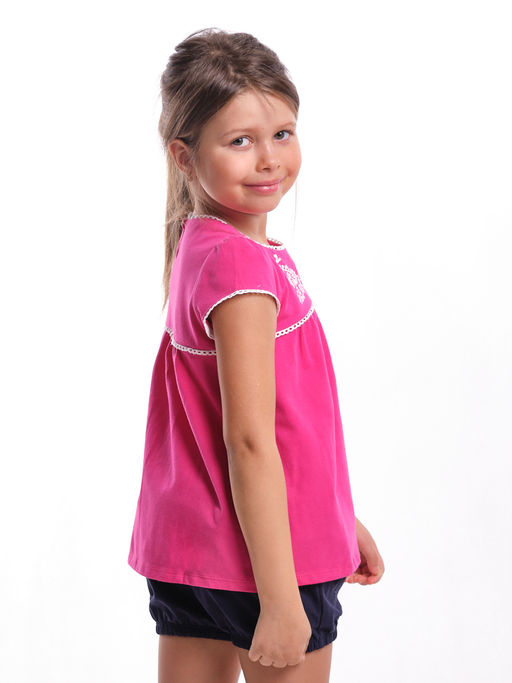 Футболка для девочки	 UD 1683 т.синий - Mini maxi фото 5