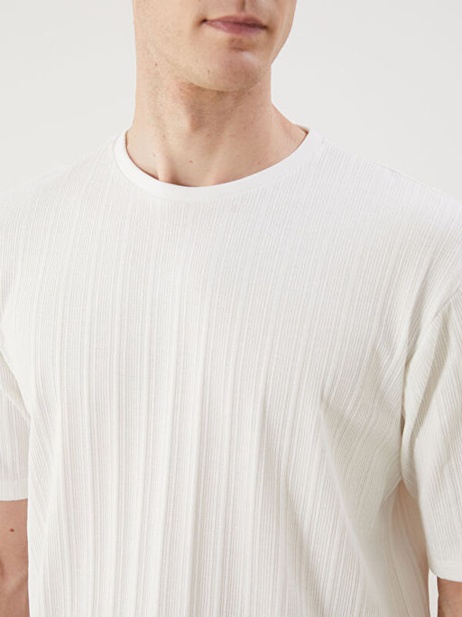 Bisiklet Yaka Erkek Dokulu Ti??rt