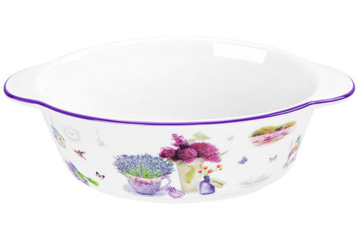 Жюльенница-кокотница 250 мл 16*10*8 см Лаванда с крышкой, NEW BONE CHINA - Elan gallery фото 5