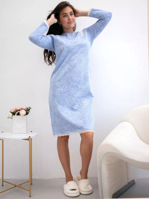 Сорочка женская Нина Голубой - Modamica фото 15