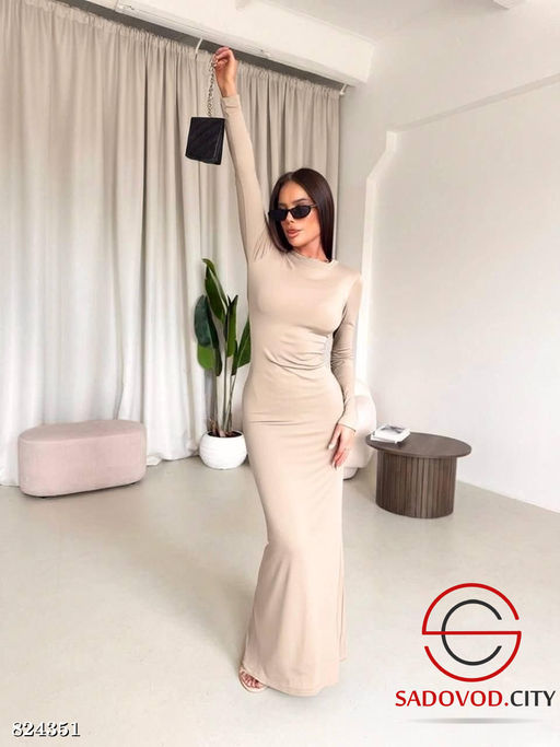 Платье женское однотонное