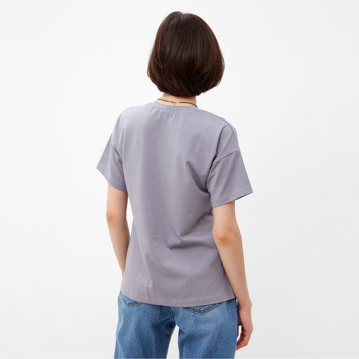 Футболка женская MINAKU: Basic line, серая, размер 44