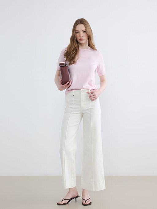 Wideleg Fit Kad?n Jean Pantolon