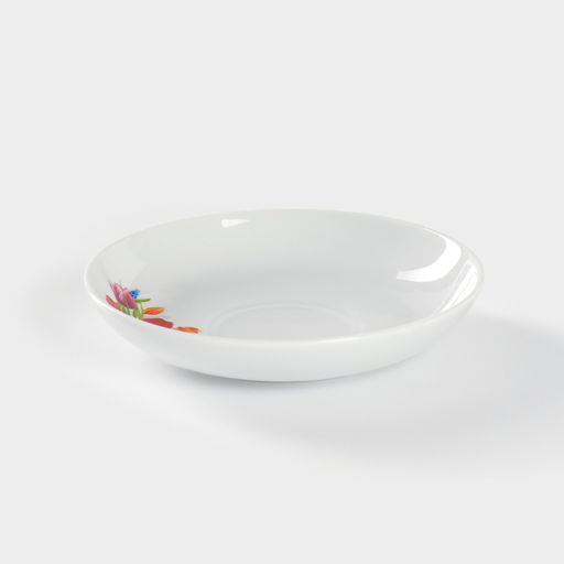 Блюдце Добрушский завод «Майский букет», d=15 см, фарфор, белое