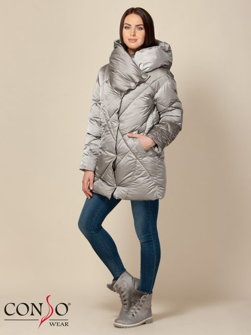 Conso/WEM 190501 - foil Полупальто утепленное женское  фото 2