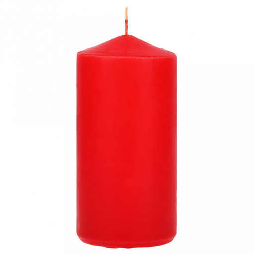 Свеча "Столбик" д6см, h12см, красный, парафин, время горения 24ч, 270гр (Россия)
