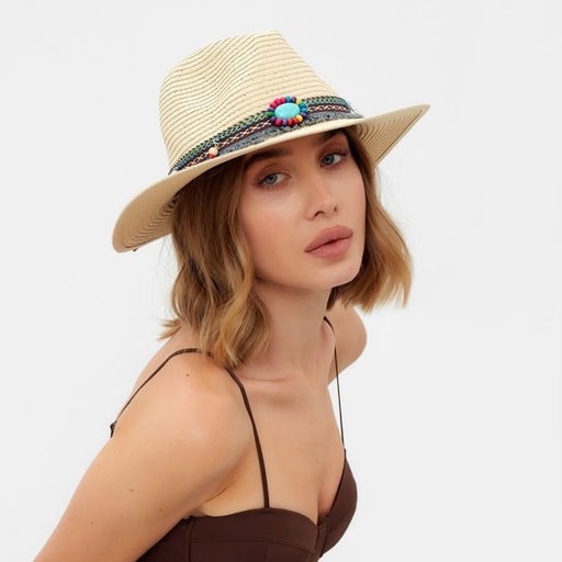 Шляпа женская MINAKU цвет молочный, р-р 56-58  фото 7
