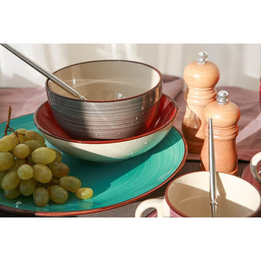 Салатник керамический Доляна Морской мир, 800 мл, d=14 см, цвет коричневый  фото 17