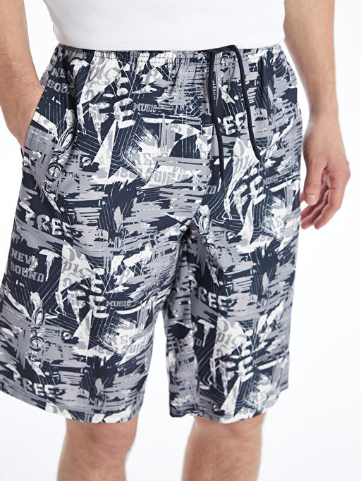 Diz Alt? Boy Desenli Erkek Deniz ?ortu