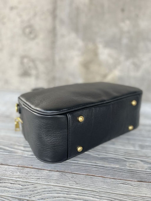 Женская кожаная сумка бочонок 1003 Блек