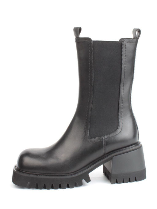 01-GZ6115-X81 BLACK Ботильоны демисезонные женские (натуральная кожа, байка) - Фабричный китай фото 4