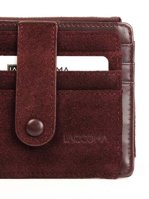 LACCOMA кредитница LA-6525-Z-темно-бордовый натуральная замша  фото 3