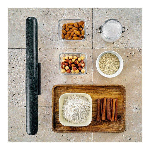 Скалка из натурального мрамора Walmer Nordic, цвет черный  фото 6