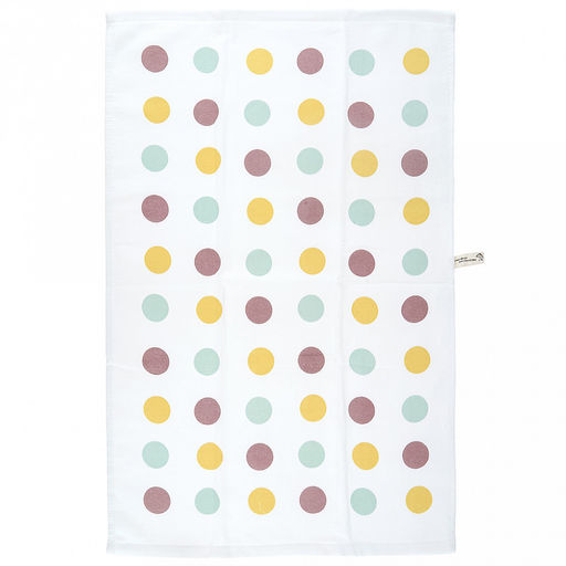 Полотенце кухонное махровое "Чаепитие" 40х60см, хлопок 100%, с петелькой, набор 2шт, цвета микс, на хангере (Китай)