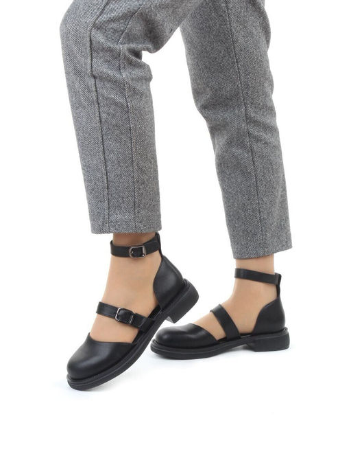 06-YD31-3E BLACK Туфли женские (натуральная кожа)