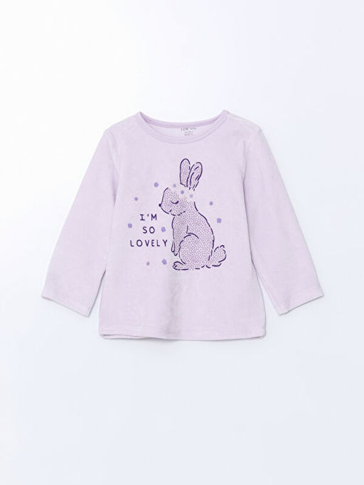 Bisiklet Yaka Bask?l? K?z ?ocuk Pijama Tak?m? - Waikiki фото 2