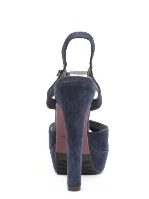 06-87U BLUE Туфли женские (натуральная замша)