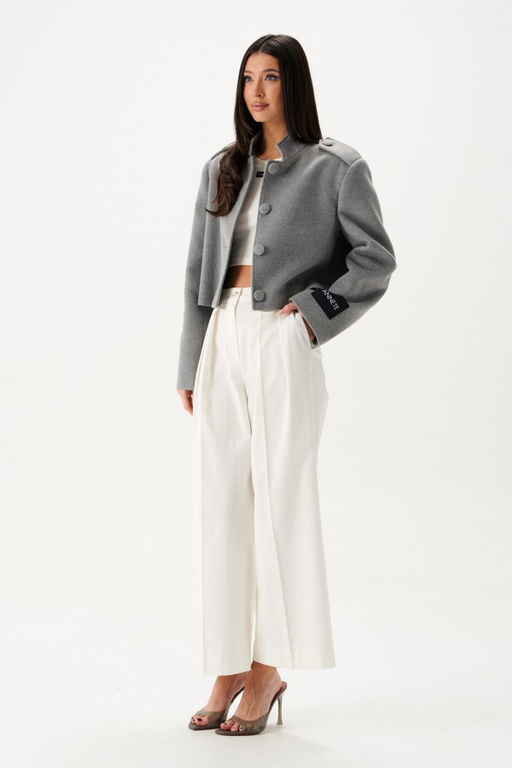 Жакет Annete А5424 из ворсистой ткани серый  фото 2