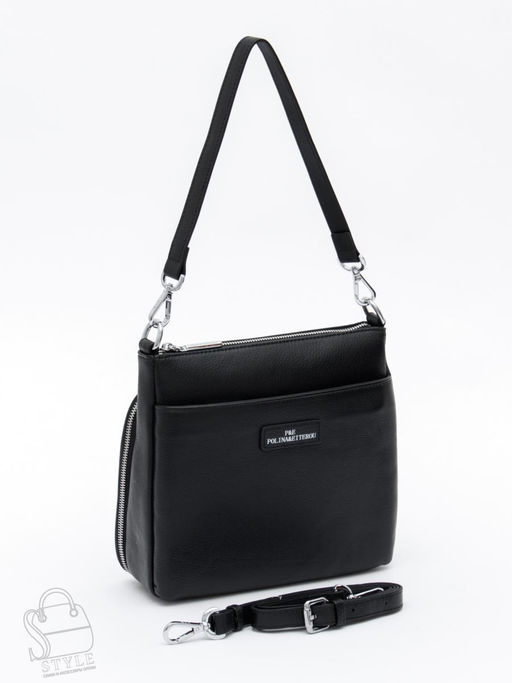 Сумка женская кожаная 2378Y black Polina&Eiterou