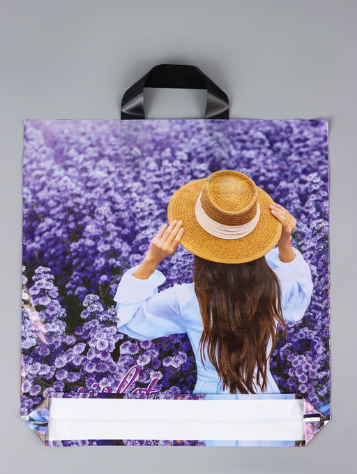 Цена за 25 шт. Пакет Виолетта, полиэтиленовый, с петлевой ручкой 38?40 см, 40 мкм