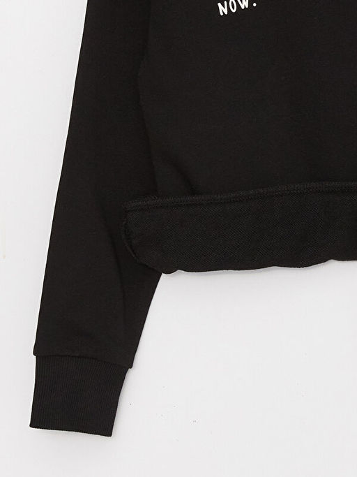 Rahat Kal?p Bisiklet Yaka Bask?l? Erkek ?ocuk Sweatshirt - Waikiki фото 2