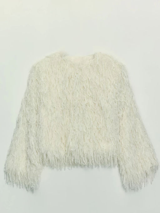 Жакет из перьев с пайетками / Zarina