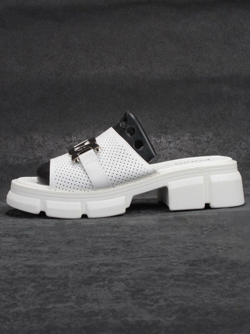 08-PEY148-1 WHITE Босоножки женские (натуральная кожа) - Фабричный китай фото 4