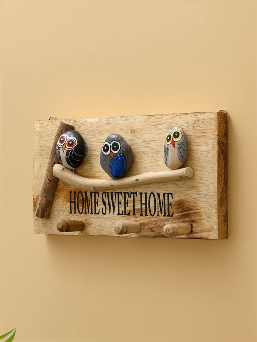 Вешалка HOME SWEET HOME, 30×6×15 см, дерево албезия