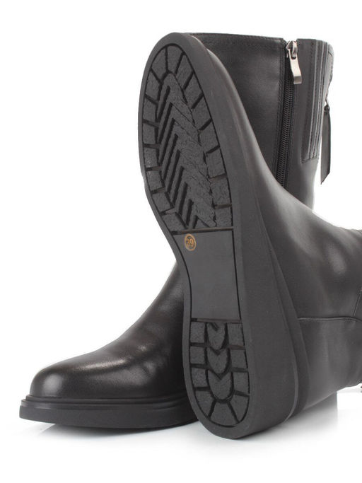 Z4212M BLACK Полусапоги зимние женские (натуральная кожа, натуральный мех) - Фабричный китай фото 15