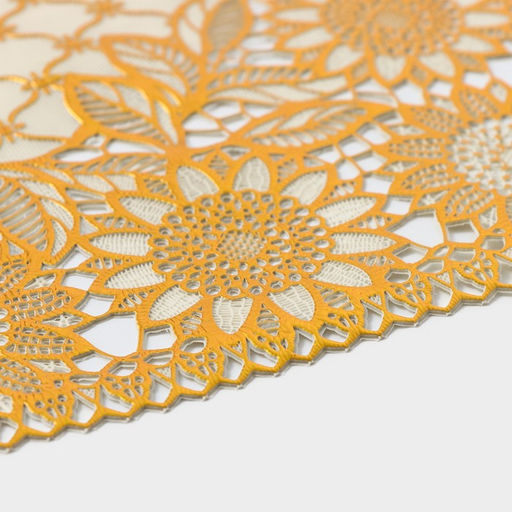 Цена за 12 шт. Салфетка сервировочная на стол «Подсолнухи», 45×30 см, цвет золотой