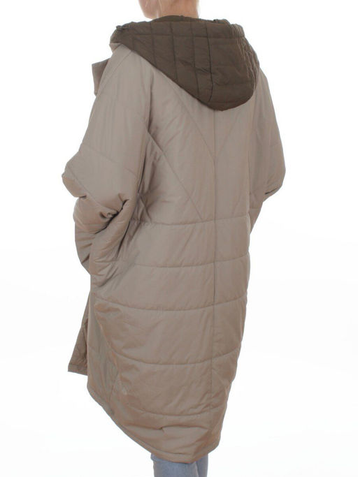 8030 DK. BEIGE Куртка демисезонная женская (100 гр. холлофайбер)