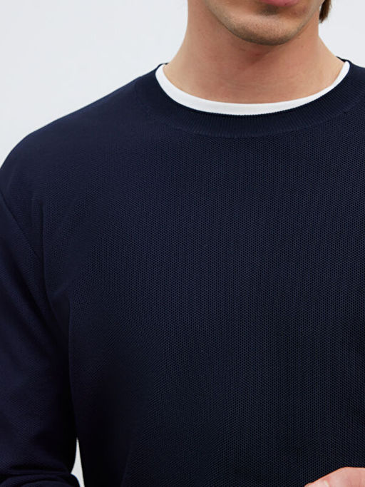 Bisiklet Yaka Erkek Triko Kazak