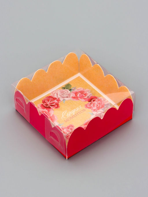 Цена за 5 шт. Коробка для печенья, «Сладких моментов», 7×7×3 см