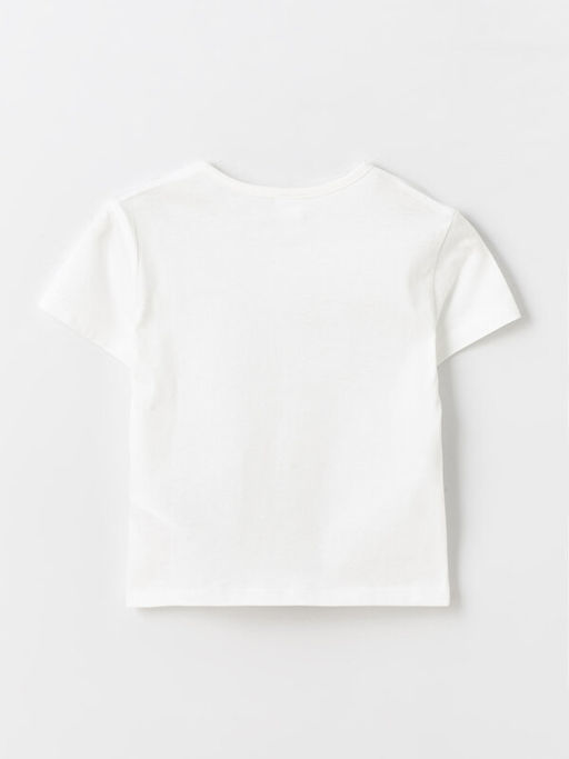 Bisiklet Yaka Bask?l? K?z Bebek Ti??rt - Waikiki фото 2