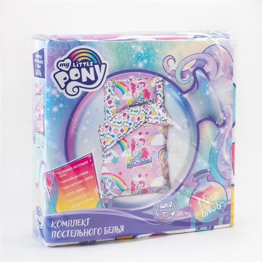 Постельное бельё 1,5 сп Candy clash Мой маленький пони 143*215 см, 150*214 см, 50*70 см -1 шт - Hasbro фото 5