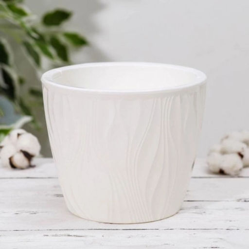 Кашпо Венеция (3,0л) Цв. Белый/Белый (Арт. КШ-9030) - Вмс фото 2